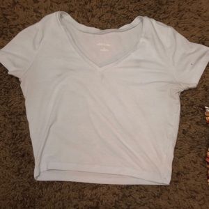 Cropped shirt.